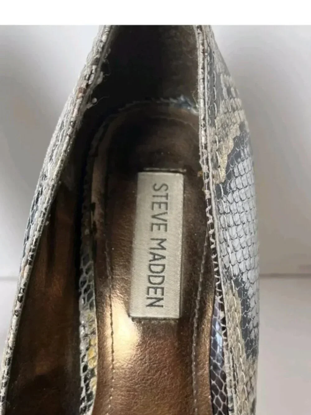 Steve Madden Snakeskin Platform Pumps Size 10 Stiletto High Heels